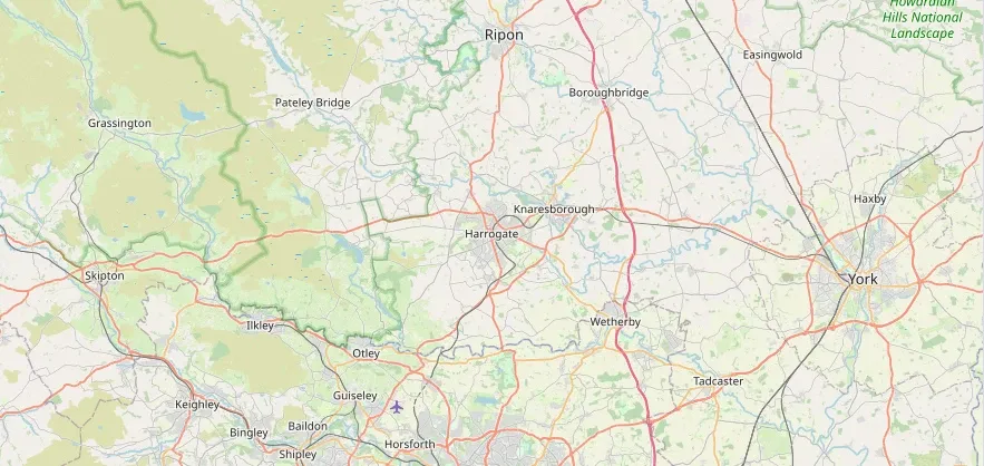 Map of the Harrogate area we cover